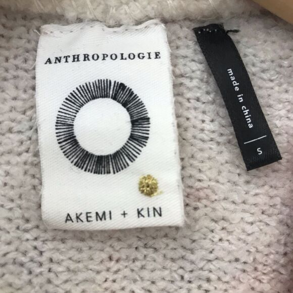 Anthropologie Akemi + Kin Laurel Canyon Cream Pink Wool Alpaca Knit Cardigan - Picture 14 of 16